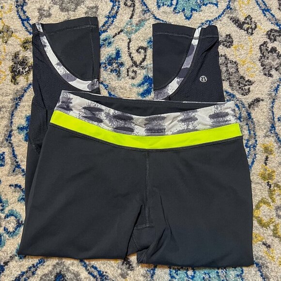 Lululemon Crop Leggings Yellow Size 6 - Picture 3 of 5